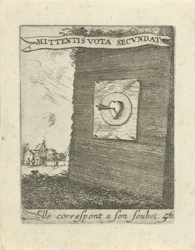 Pil i midten af ​​et hjerte Moralizing Love Emblems (serietitel) Devises et emblesmes d