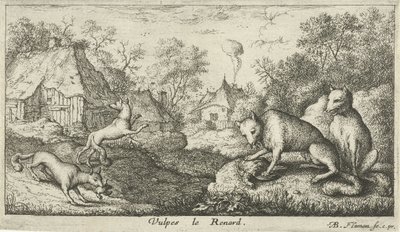 Ræv Vulpes Le Renard (titel på objekt) Forskellige dyrearter (serietitel) af Albert Flamen