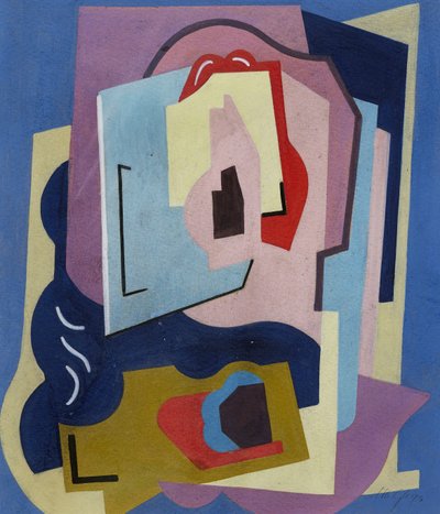 The Two Rhytham Elements; Les Deux Elements Rythmes, ca. 1923 (gouache på papir) af Albert Gleizes