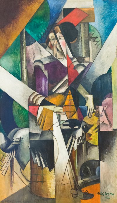 Kvinde med dyr (Madame Raymond Duchamp-Villon) af Albert Gleizes