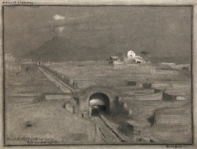 En stille vej, Pompei, ca. 1904 (akvarel) af Albert Goodwin