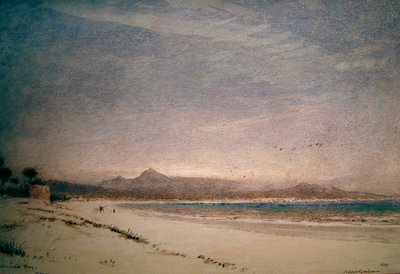 Alcudia-bugten, Mallorca af Albert Goodwin