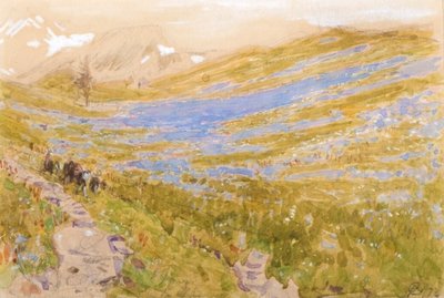 En udsigt over Alperne af Albert Goodwin