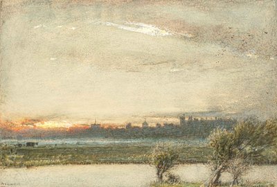 Arundel Castle, Sussex (akvarel) af Albert Goodwin