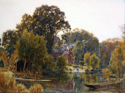 Aspetræer i efteråret af Albert Goodwin
