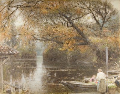 Efterårsglød af Albert Goodwin