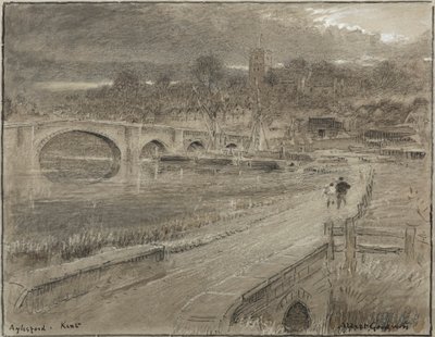 Aylesford, Kent (akvarel) af Albert Goodwin