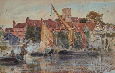 Aylesford på Medway af Albert Goodwin