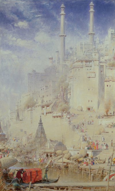 Benares (også kendt som Varanasi) af Albert Goodwin