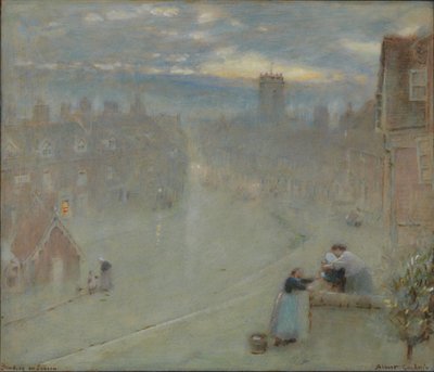 Bewdley på Severn af Albert Goodwin