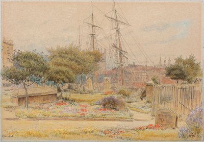 Bristol (akvarel med pen og blæk på tonet papir) af Albert Goodwin