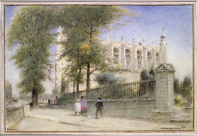 Eton College, Windsor, 1923 (wc og gouache) af Albert Goodwin