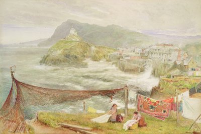 Ilfracombe, Devon, ser mod Hillsborough af Albert Goodwin