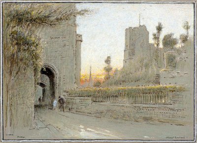Lewes, Sussex (akvarel) af Albert Goodwin