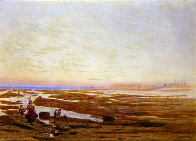 Lavvande på sydkysten, nær Brighton af Albert Goodwin