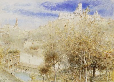 Fonte Branda, Siena, 1905 af Albert Goodwin