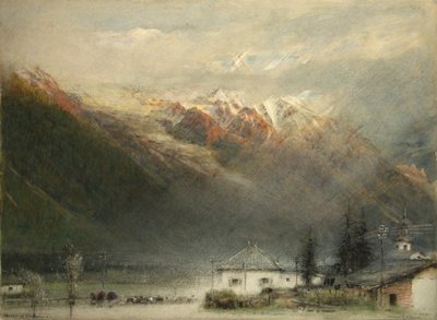 Chamonix-dalen af Albert Goodwin