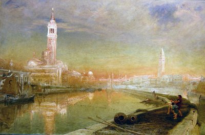 Venedig - Midsummer Dawn (olie på lærred) af Albert Goodwin