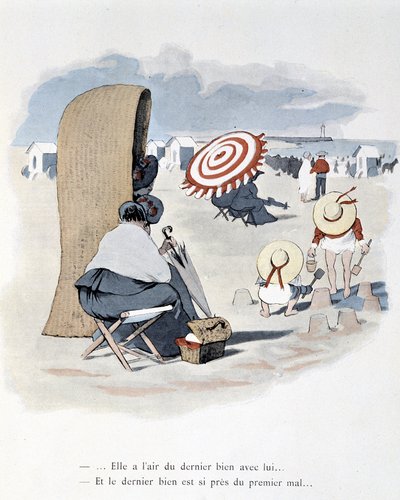 Strandscene i "Etoile de mer". A. Guillaume. Editions Simonis Empis, Paris af Albert Guillaume