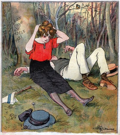 Par efter kærlighed i skoven af Albert Guillaume