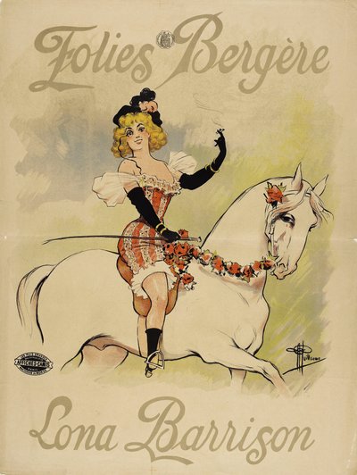 Folies Bergeres. Lona Barrison, ca. 1895. af Albert Guillaume
