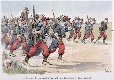 Regiment på march - i "" Military Album"" af Albert Guillaume (1873-1942), ca. 1900 af Albert Guillaume