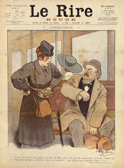 Toglederen, tegneserie fra Le Rire Rouge, 27. november 1915 af Albert Guillaume