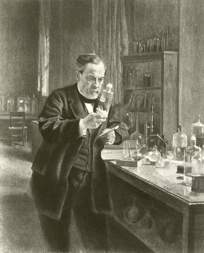 Dr. Louis Pasteur i sit laboratorium (dybtryk) af Albert Gustaf Aristides Edelfelt