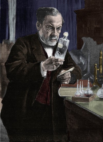 Portræt af Louis Pasteur (1822-1895), fransk kemiker og biolog. Fra maleriet af Aristide Albert Gustaf Edelfelt (1854-1905) af Musee d