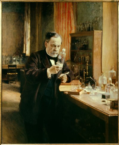 Louis Pasteurin muotokuva hänen laboratoriossa af Albert Gustaf Aristides Edelfelt