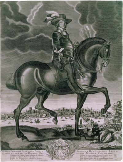 Ridesportræt af Oliver Cromwell, c1655 af Albert Haelwegh
