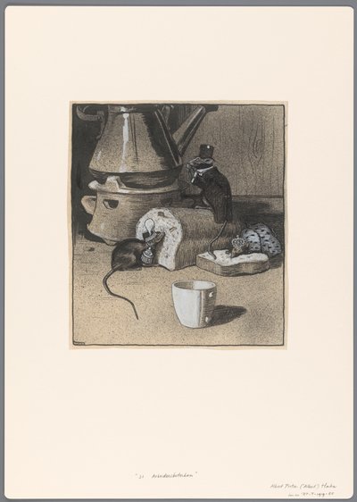 Design til en politisk tegneserie: The Greedy Rodents. Til arbejdernes sandwich af Albert Hahn (I)