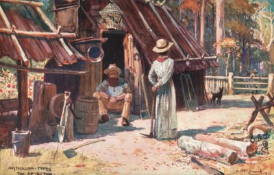 Australske typer: The Selector (farvelitografi) af Albert Henry Fullwood