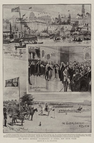 Fejringen af dronningens fødselsdag i Sydney, New South Wales af Albert Henry Fullwood