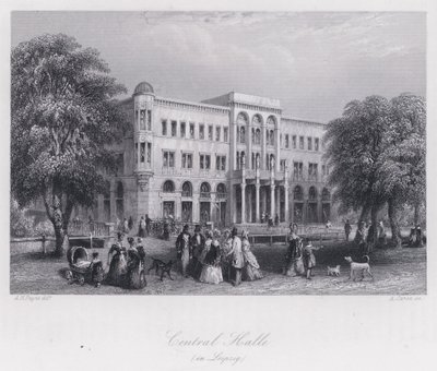 Central Halle, i Leipzig (gravering) af Albert Henry Payne