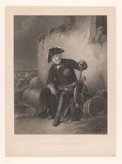Frederik den Store efter slaget ved Kolin Nach der Schlacht bei Colin (titel på objekt) af Albert Henry Payne