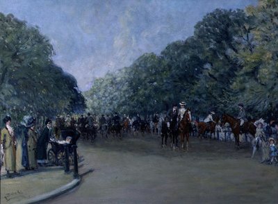 Rotten Row, Hyde Park (olie på lærred) af Albert Jnr. Ludovici