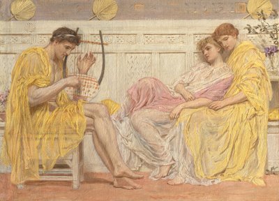 En musiker, ca. 1867. af Albert Joseph Moore
