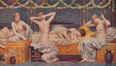 En sommernat, 1890, 1938 af Albert Joseph Moore