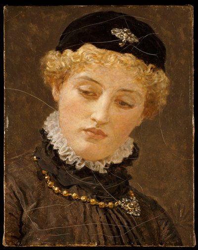 Ellen Terry som Portia i "The Merchant of Venice", ca. 1885 af Albert Joseph Moore
