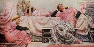 Højtlæsning, 1884, 1936. af Albert Joseph Moore