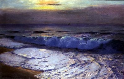 The Breaking Wave, Dusk (olie på lærred) af Albert Julius Olsson