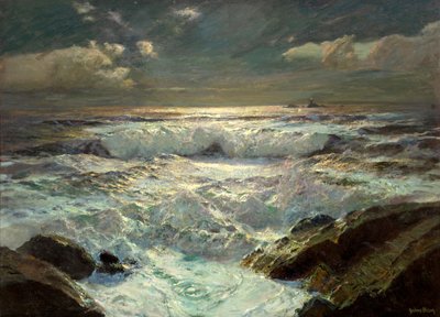 The Longships Light (olie på lærred) af Albert Julius Olsson
