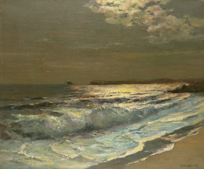 Den månebelyste Breaking Wave af Albert Julius Olsson