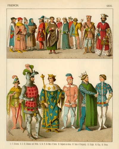 Fransk kostume 1300 af Albert Kretschmer