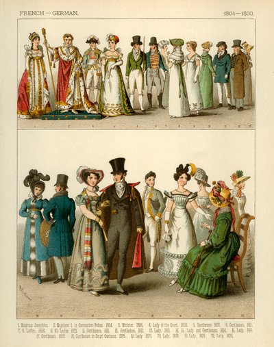 Franske og tyske Kostumer 1804-1830 af Albert Kretschmer