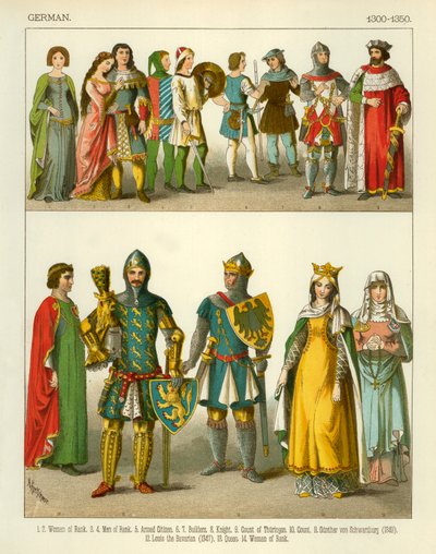 Tysk Kostume 1300-1350 af Albert Kretschmer
