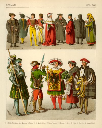 Tysk Kostume 1500-1550 af Albert Kretschmer
