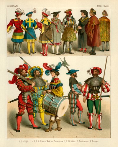 Tysk Kostume 1500-1550 af Albert Kretschmer
