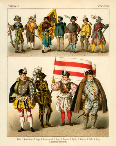 Tyske klædedragter 1550-1600 af Albert Kretschmer